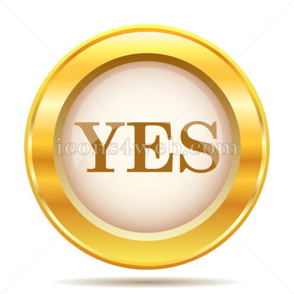 Yes golden button - Website icons