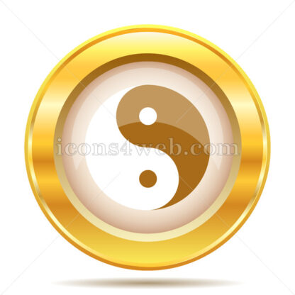 Ying yang golden button - Website icons