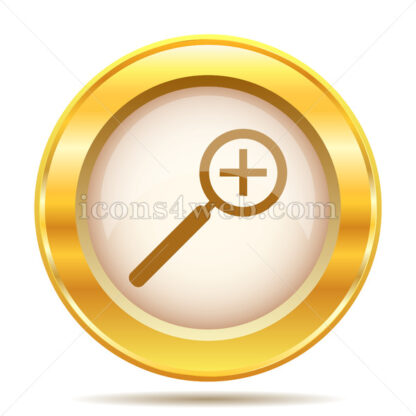 Zoom in golden button - Website icons