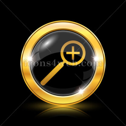 Zoom in golden icon. - Website icons