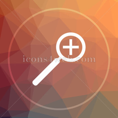 Zoom in low poly icon. Website low poly icon - Website icons