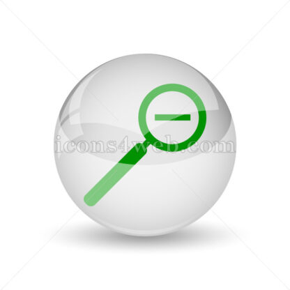 Zoom out glossy icon. Zoom out glossy button - Website icons
