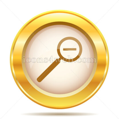Zoom out golden button - Website icons