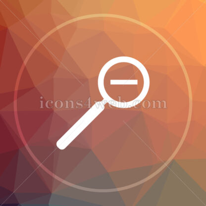 Zoom out low poly icon. Website low poly icon - Website icons