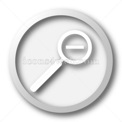 Zoom out white icon. Zoom out white button - Website icons