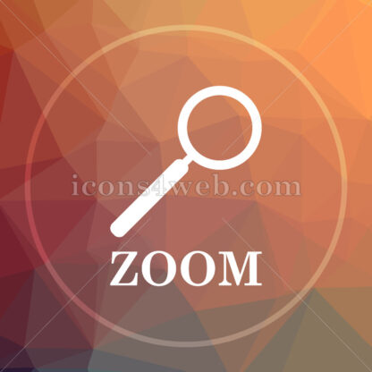 Zoom with loupe low poly icon. Website low poly icon - Website icons