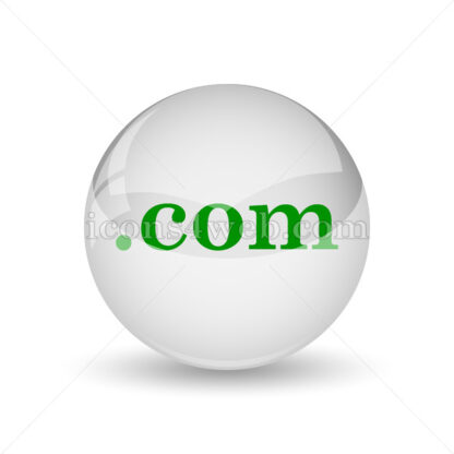 .com glossy icon. .com glossy button - Website icons