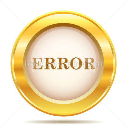 error golden button - Website icons