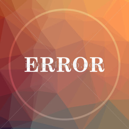error low poly icon. Website low poly icon - Website icons