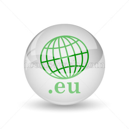 .eu glossy icon. .eu glossy button - Website icons