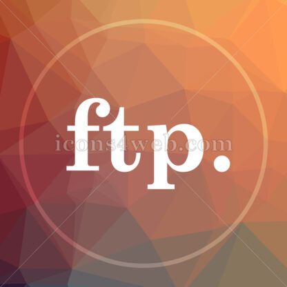 ftp. low poly icon. Website low poly icon - Website icons