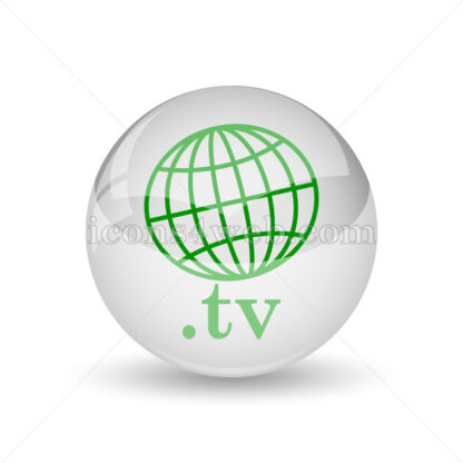 .tv glossy icon. .tv glossy button - Website icons