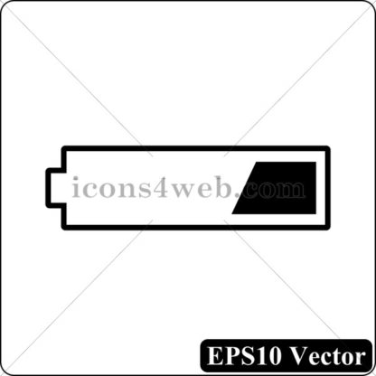 1 third charged battery black icon. EPS10 vector. - Website icons