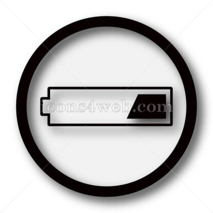 1 third charged battery simple icon button. - Icons for website