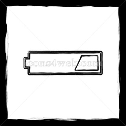 1 third charged battery sketch icon. - Website icons