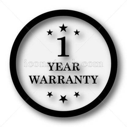 1 year warranty simple icon. 1 year warranty simple button. - Website icons