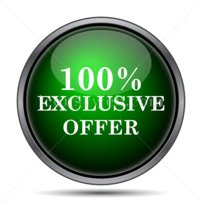 100% exclusive offer internet icon. - Website icons