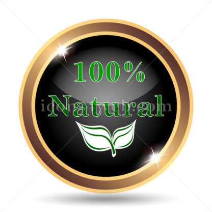 100 percent natural gold icon. - Website icons