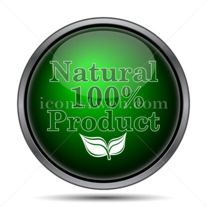 100 percent natural product internet icon. - Website icons