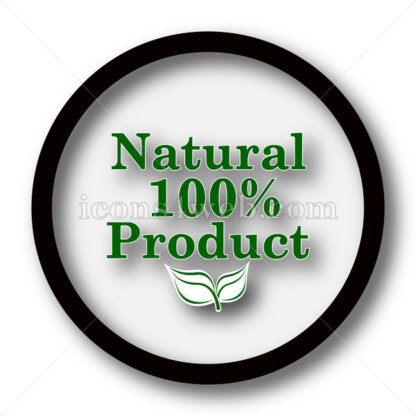 100 percent natural product simple icon button - Icons for website