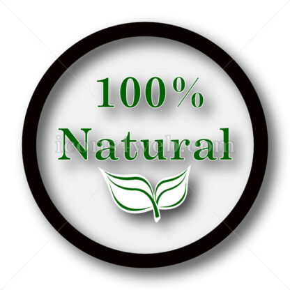 100 percent natural simple icon button. - Icons for website