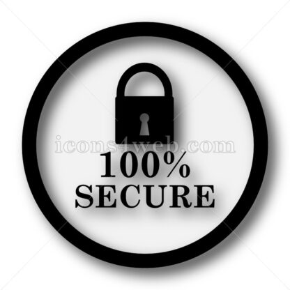 100 percent secure simple icon. 100 percent secure simple button. - Website icons