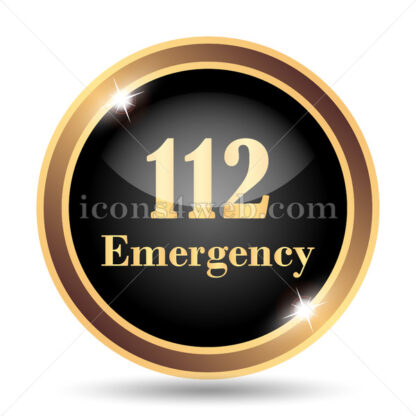 112 Emergency gold icon. - Website icons