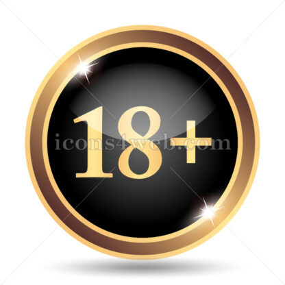 18 plus gold icon. - Website icons