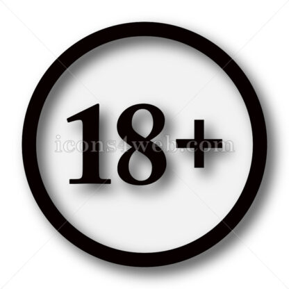 18 plus simple icon. 18 plus simple button. - Website icons
