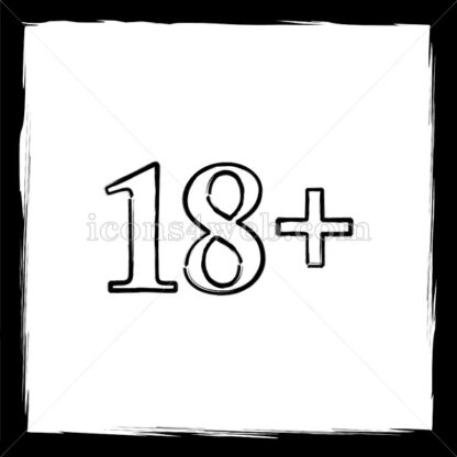 18 plus sketch icon. - Website icons