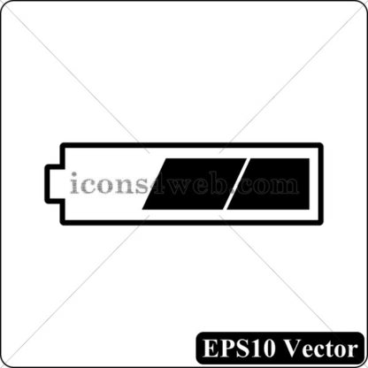 2 thirds charged battery black icon. EPS10 vector. - Website icons