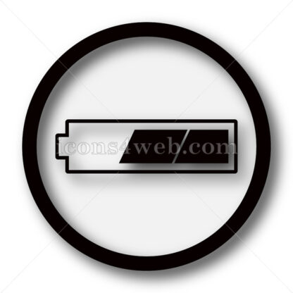 2 thirds charged battery simple icon button. - Icons for website