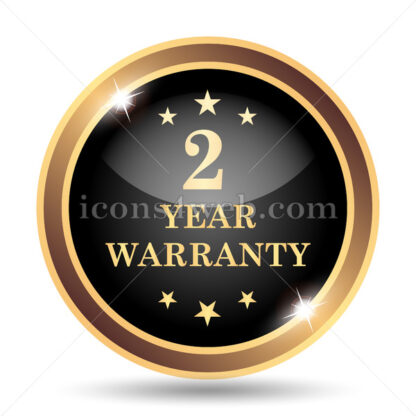 2 year warranty gold icon. - Website icons