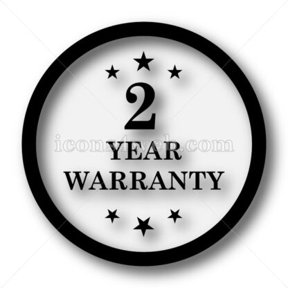 2 year warranty simple icon. 2 year warranty simple button. - Website icons