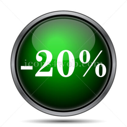 20 percent discount internet icon. - Website icons