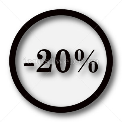 20 percent discount simple icon button. - Icons for website