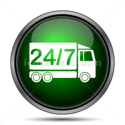 24 7 delivery truck internet icon. - Website icons