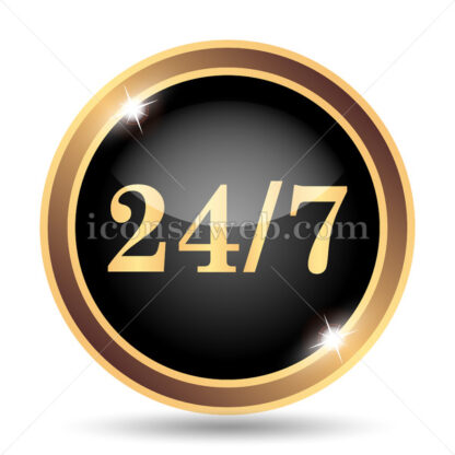 24 7 gold icon. - Website icons