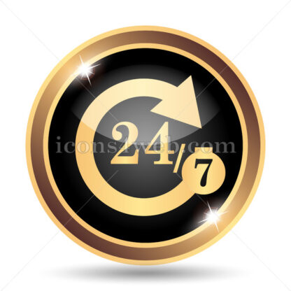 24/7 gold icon. - Website icons