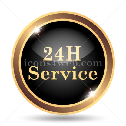 24H Service gold icon. - Website icons