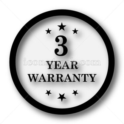 3 year warranty simple icon. 3 year warranty simple button. - Website icons