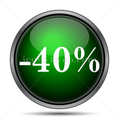 40 percent discount internet icon. - Website icons