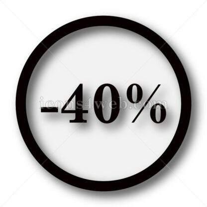 40 percent discount simple icon button. - Icons for website