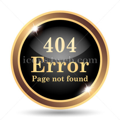 404 error gold icon. - Website icons