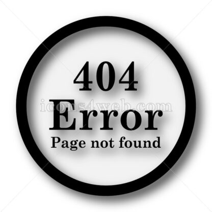 404 error simple icon. 404 error simple button. - Website icons