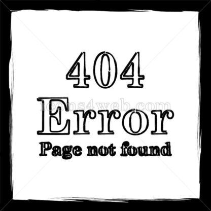 404 error sketch icon. - Website icons