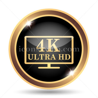 4K ultra HD gold icon. - Website icons