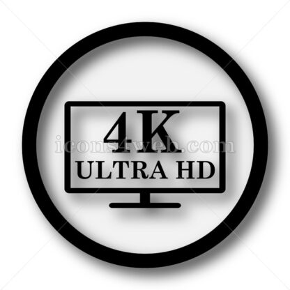 4K ultra HD simple icon. 4K ultra HD simple button. - Website icons