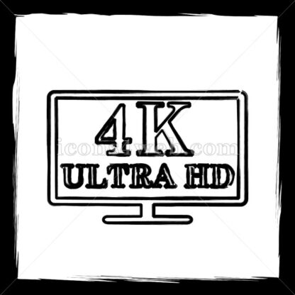 4K ultra HD sketch icon. - Website icons
