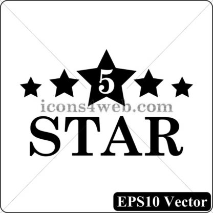 5 star black icon. EPS10 vector. - Website icons